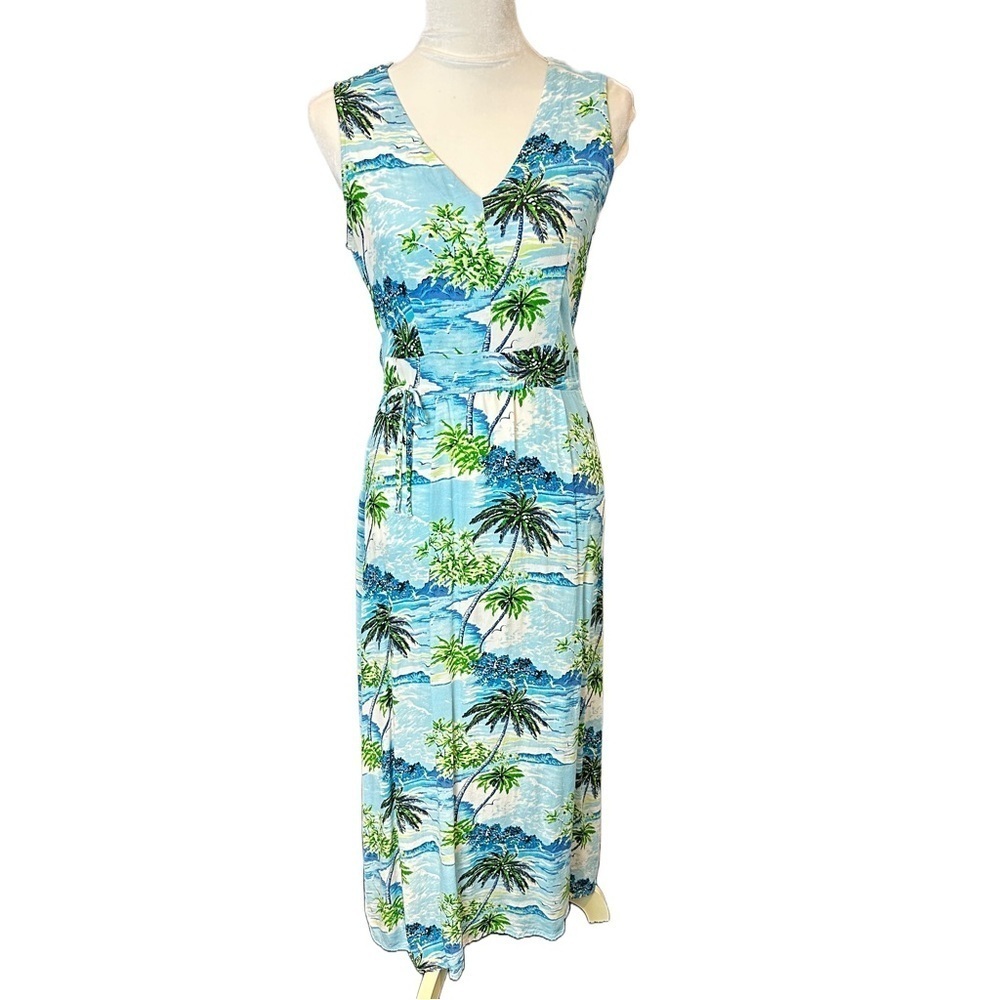 Copa Cabana Tropical V-neck‎ Maxi Dress